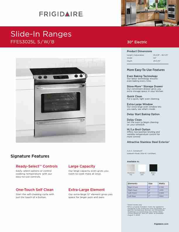 Frigidaire Oven FFES3025L-page_pdf